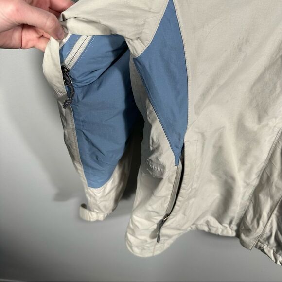 The North Face Blue White Hyvent Snowboarding Ski Winter Jacket Size Large Snow - Picture 6 of 16